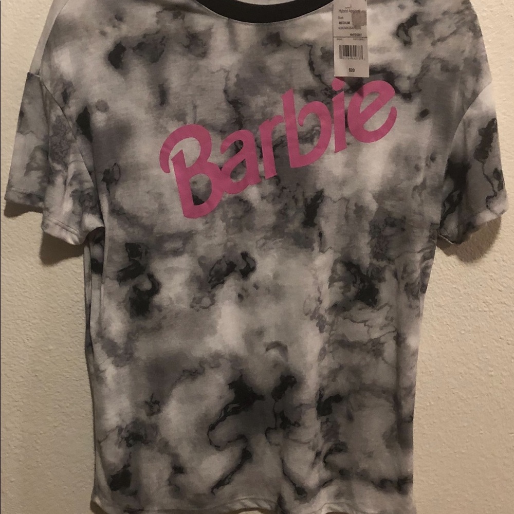 Barbie T-Shirt Black Grey Sz M Women’s Tee Shirt